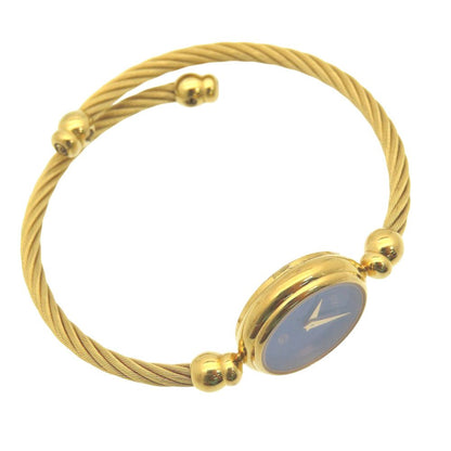 Gucci Quartz Watch Metal Blue Gold Dial — view 3