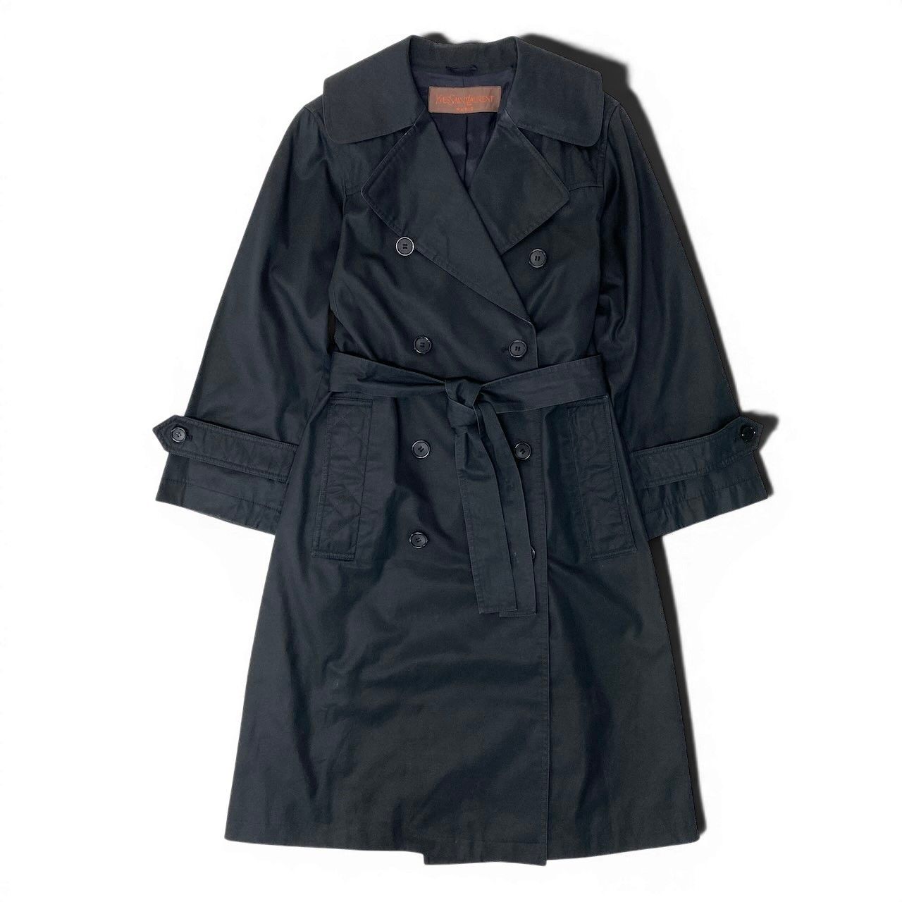 Saint Laurent Trench Coat Long Black — view 2