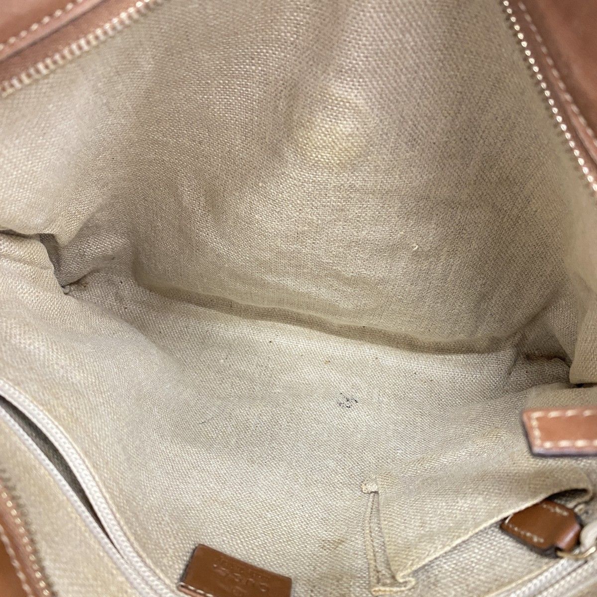 Gucci Shoulder Bag Guccissima Canvas Leather Brown Beige Chien Panning Gold — view 4