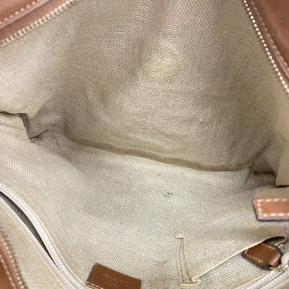 Gucci Shoulder Bag Guccissima Canvas Leather Brown Beige Chien Panning Gold — view 4