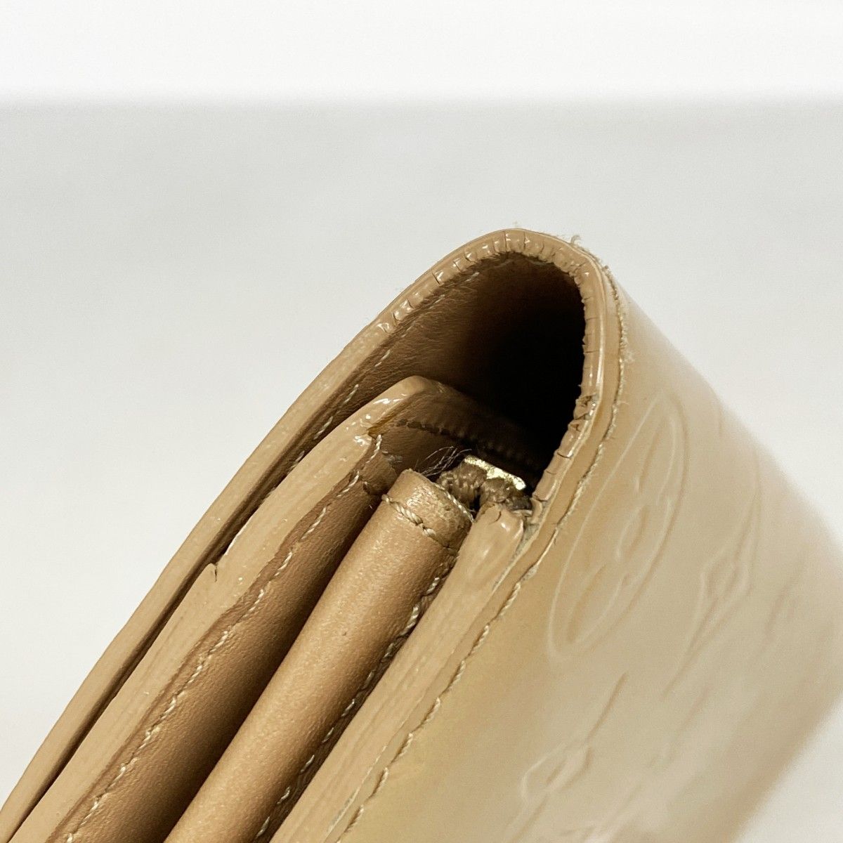 Louis Vuitton Wallet Vernis Pochette Porte-Monnaie Cles Noisette — view 6