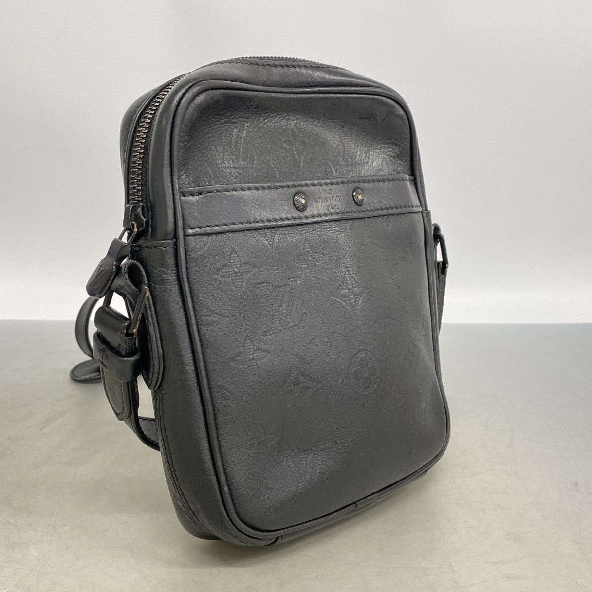 Louis Vuitton Shoulder Bag Monogram Shadow Danube PM Black — view 2