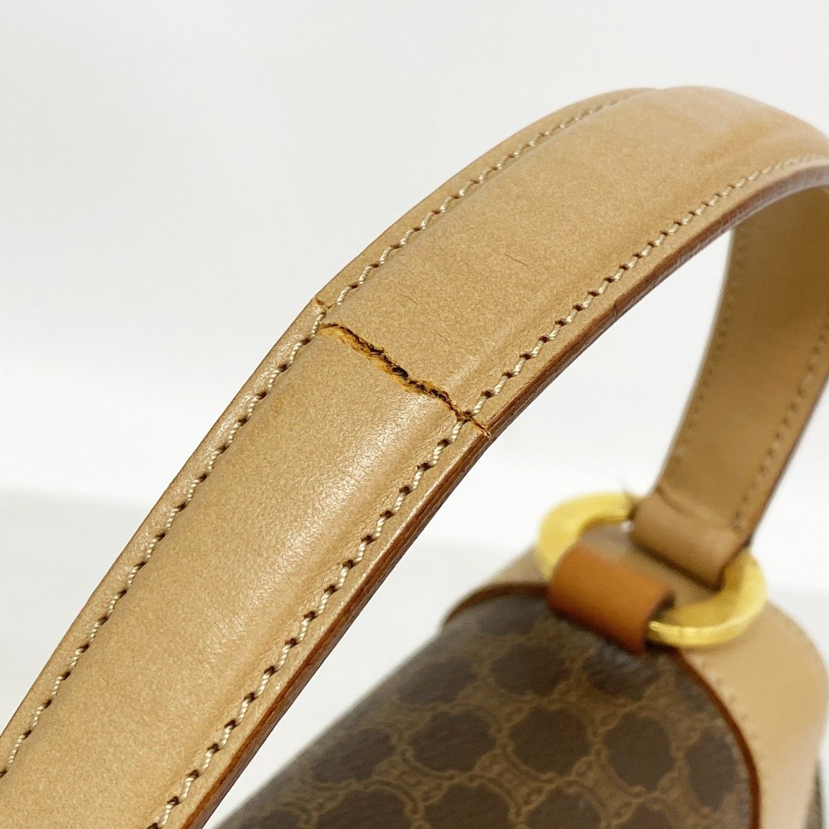 Celine Handbag Macadam Brown Gold 2-Way — view 6