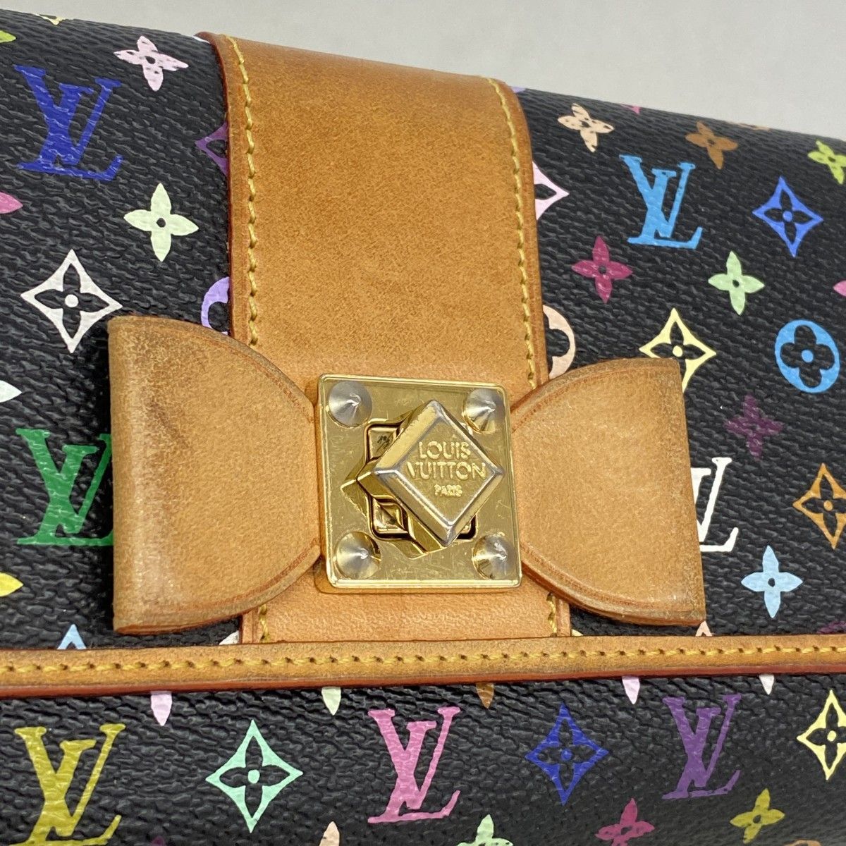 Louis Vuitton Wallet Monogram Multicolor Portefeuille Sarah Noir — view 8