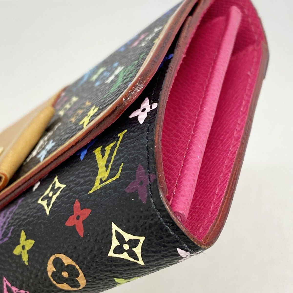 Louis Vuitton Wallet Monogram Multicolor Portefeuille Sarah Noir — view 6