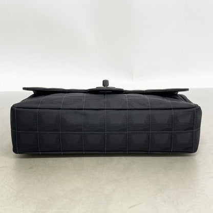 Chanel Shoulder Bag Nylon Black Silver — view 3