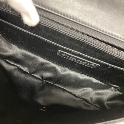 Chanel Shoulder Bag Nylon Black Silver — view 4