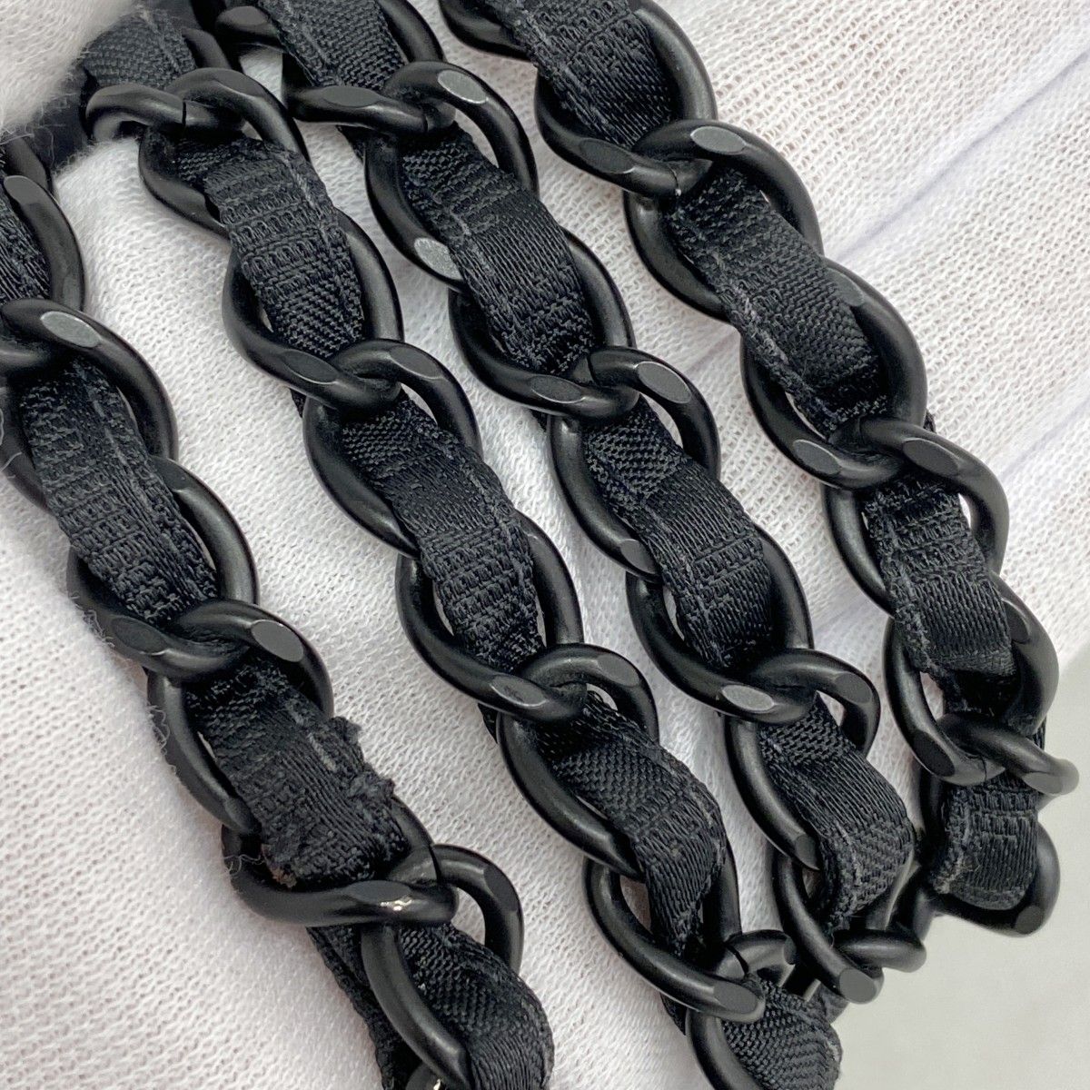 Chanel Shoulder Bag Nylon Black Silver — view 7