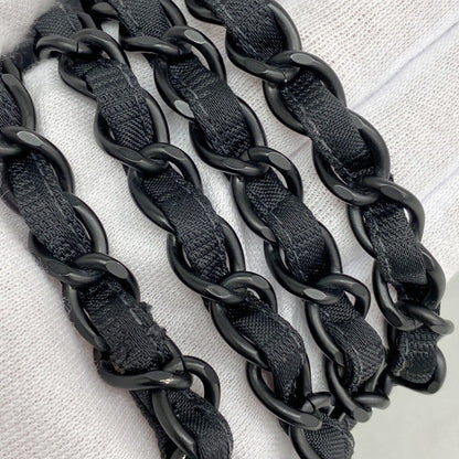 Chanel Shoulder Bag Nylon Black Silver — view 7