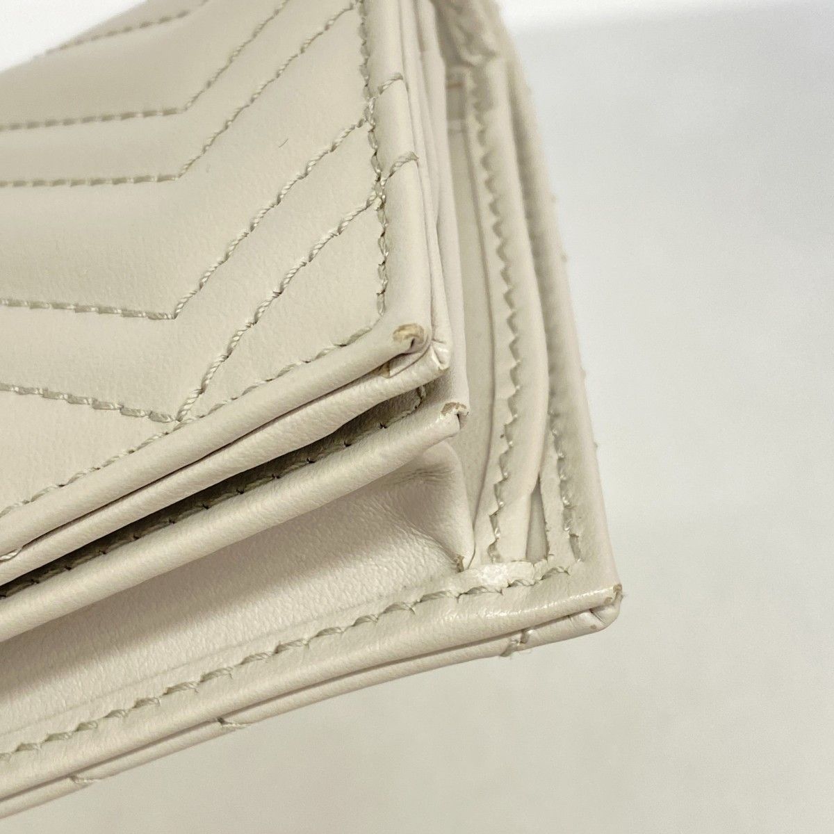 Gucci Wallet GG Marmont Leather Gray Gold — view 5