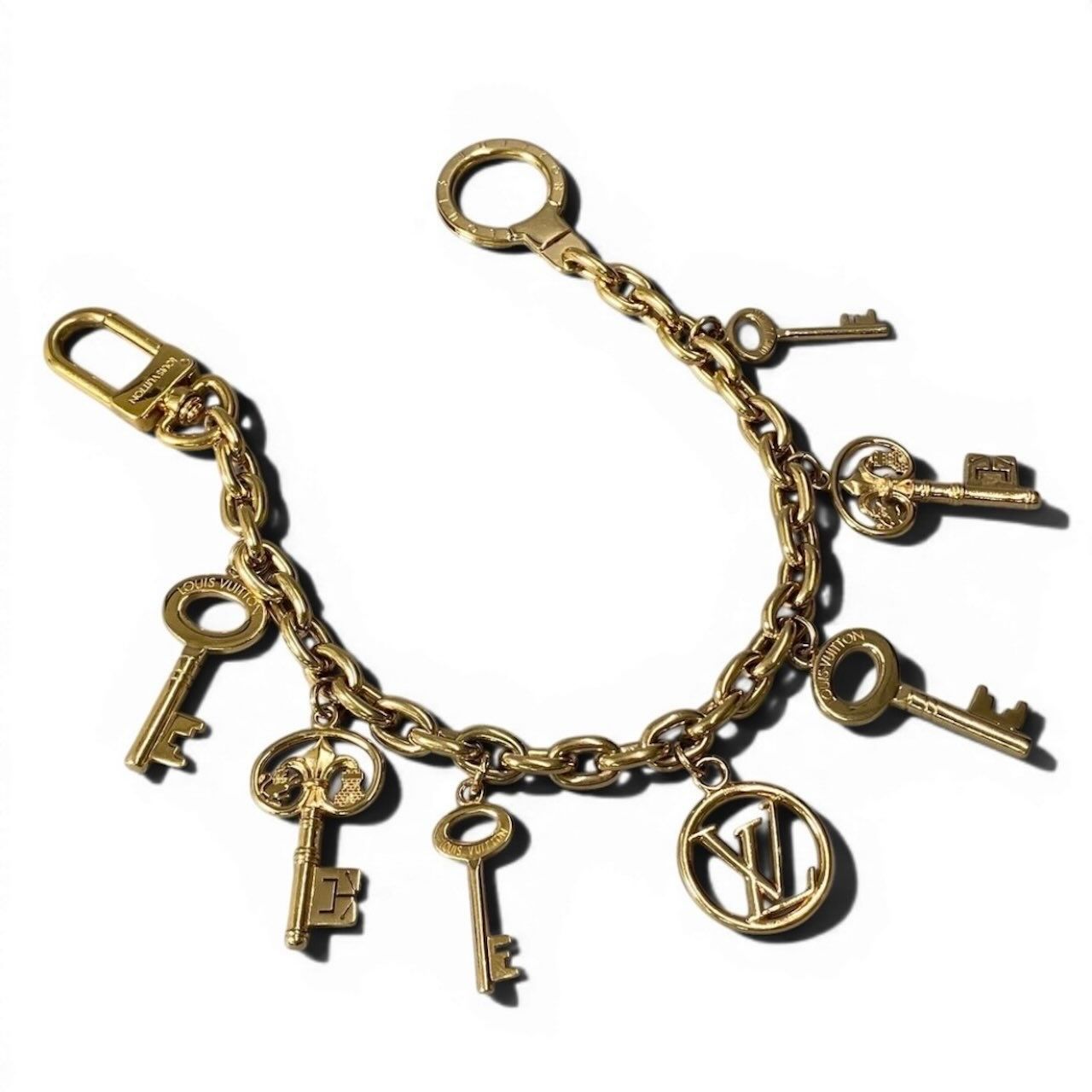 Louis Vuitton Bijou Sac Key Chain Gold Metal Charm Key Holder