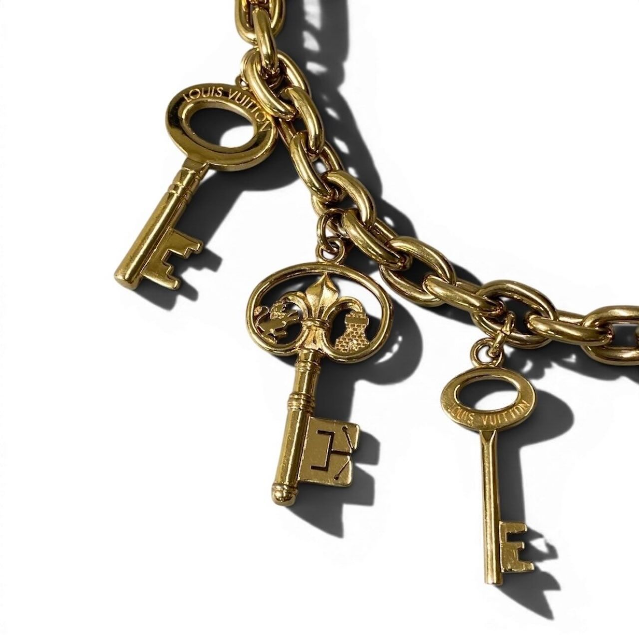 Louis Vuitton Bijou Sac Key Chain Gold Metal Charm Key Holder — view 2