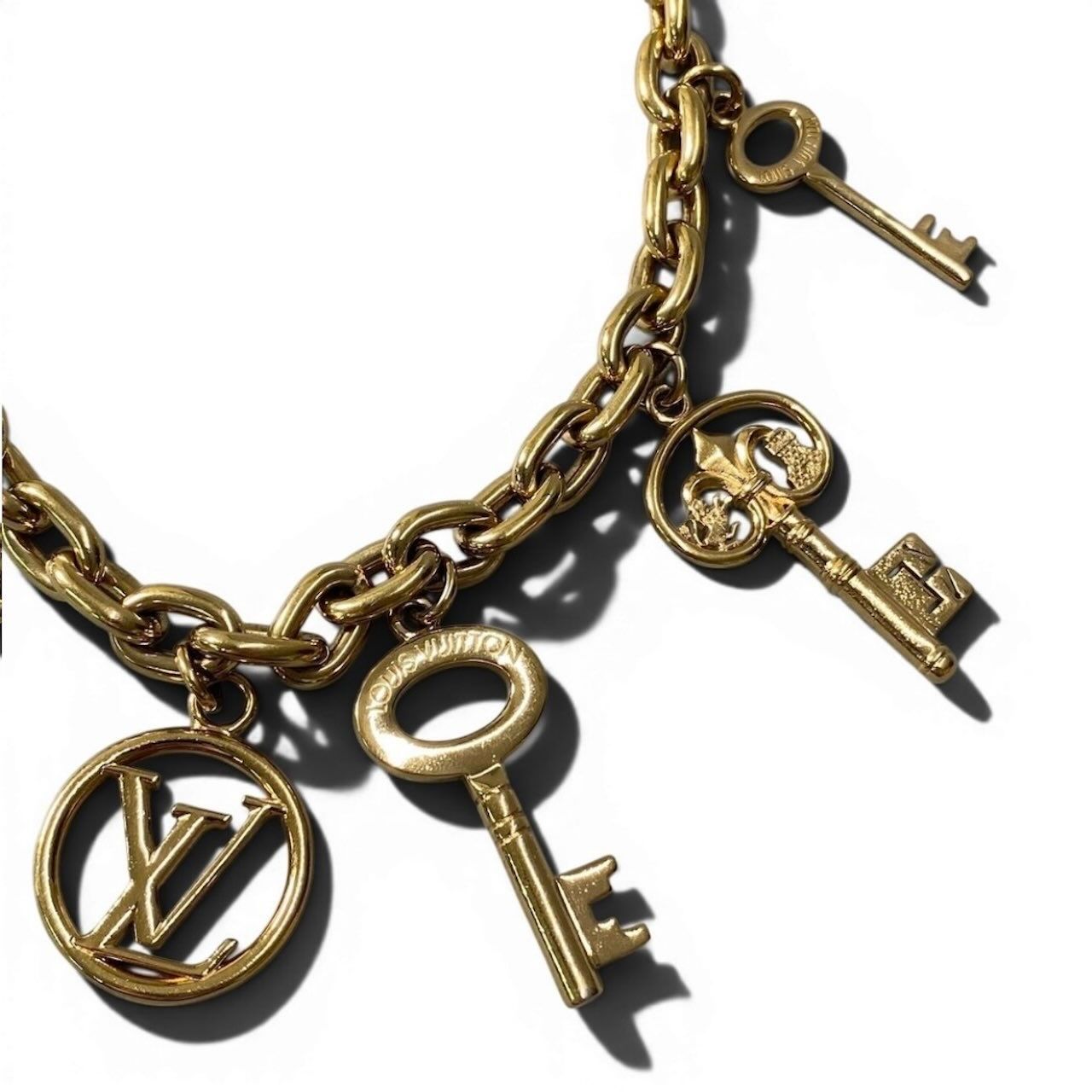 Louis Vuitton Bijou Sac Key Chain Gold Metal Charm Key Holder — view 3