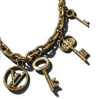 Louis Vuitton Bijou Sac Key Chain Gold Metal Charm Key Holder — view 3