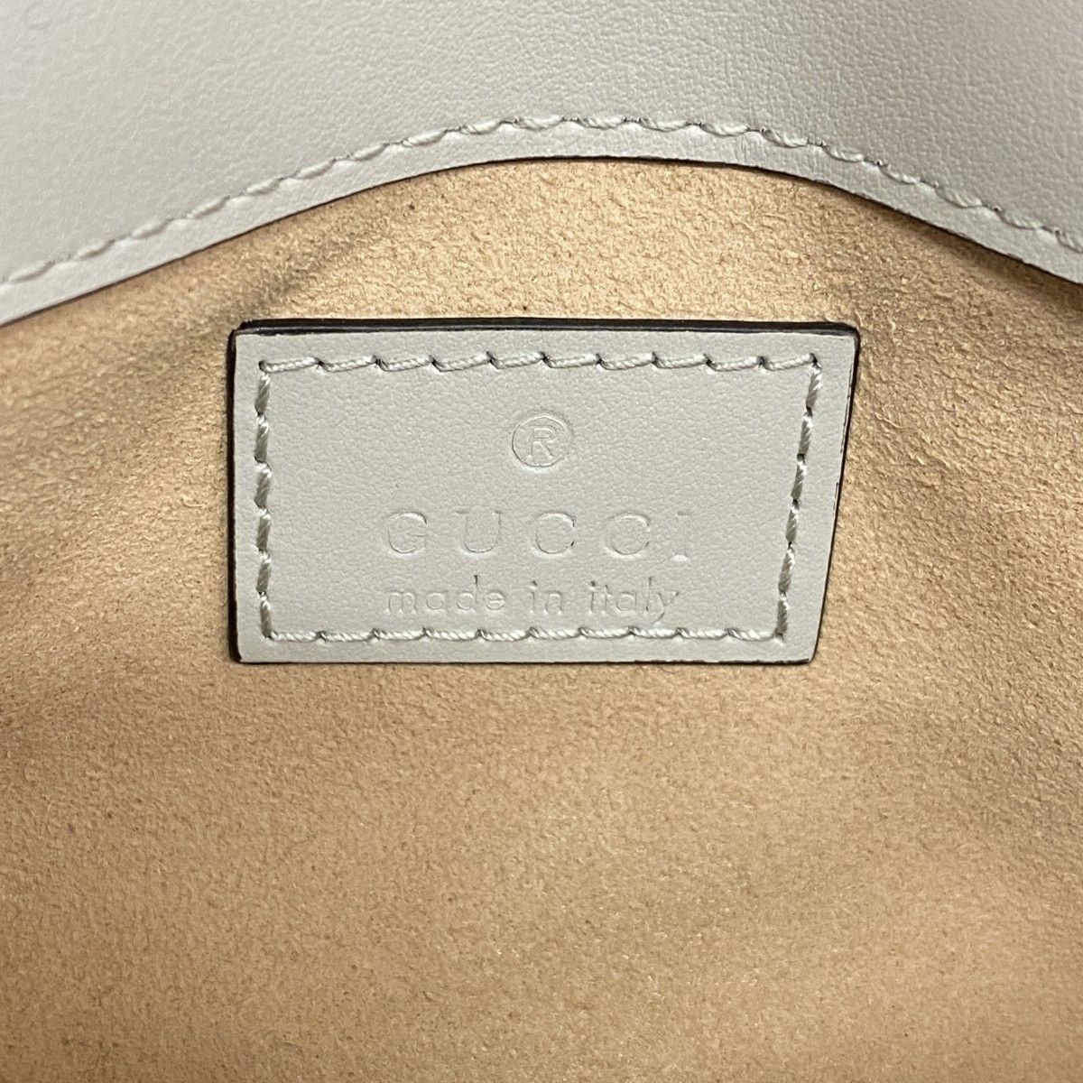 Gucci Shoulder Bag GG Marmont Leather Gray Gold — view 5