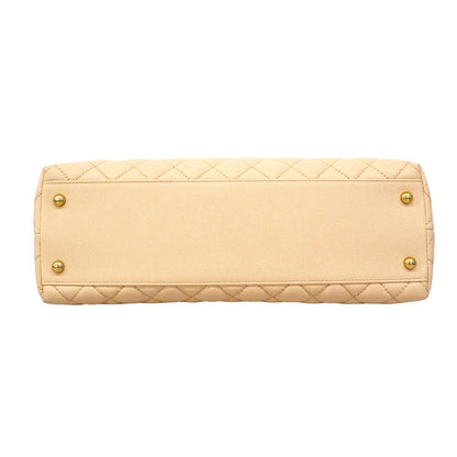 Chanel Handbag Herehandle Caviar Leather Beige Gold 2-Way — view 3