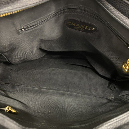 Chanel Shoulder Bag Triple Coco Caviar Leather Black Gold — view 4