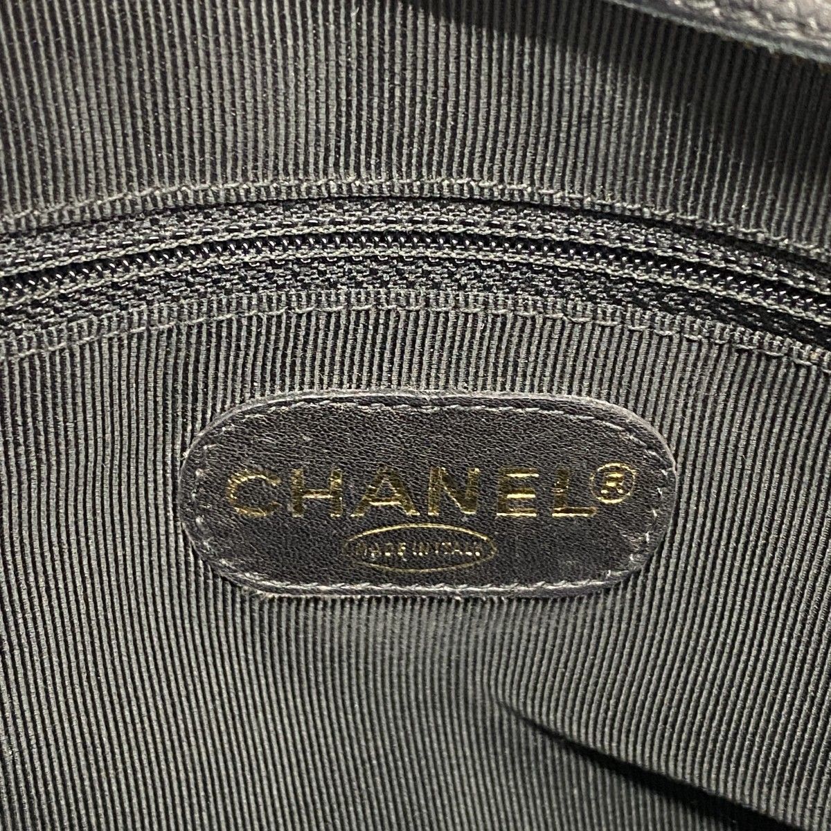 Chanel Shoulder Bag Triple Coco Caviar Leather Black Gold — view 5