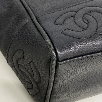 Chanel Shoulder Bag Triple Coco Caviar Leather Black Gold — view 7