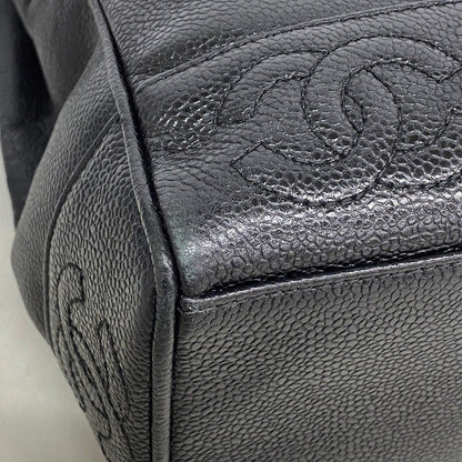 Chanel Shoulder Bag Triple Coco Caviar Leather Black Gold — view 6