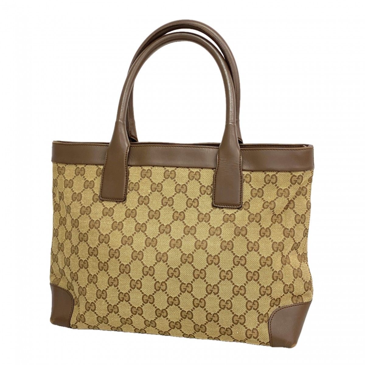 Gucci Tote GG Canvas 002 Brown Gold