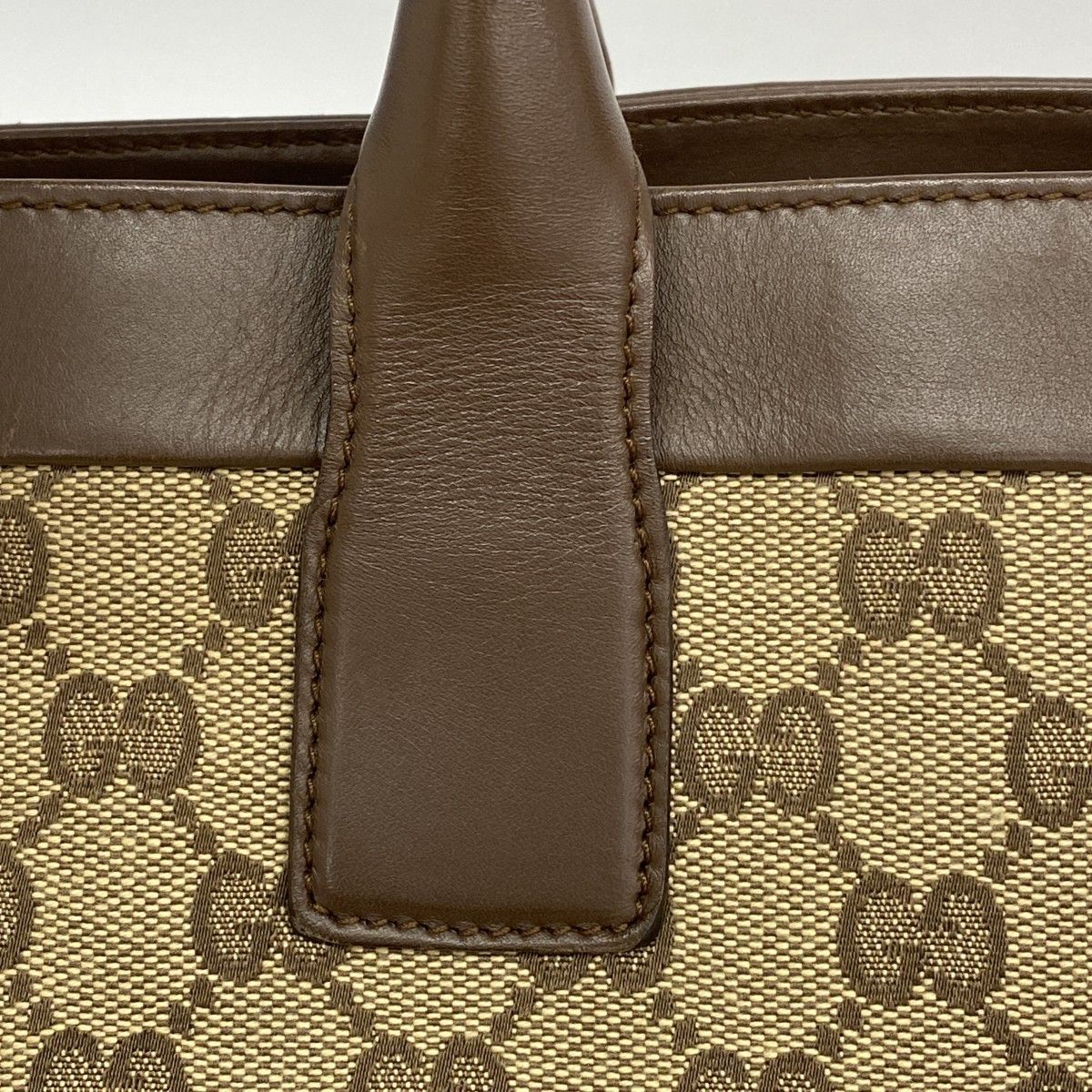 Gucci Tote GG Canvas 002 Brown Gold — view 8