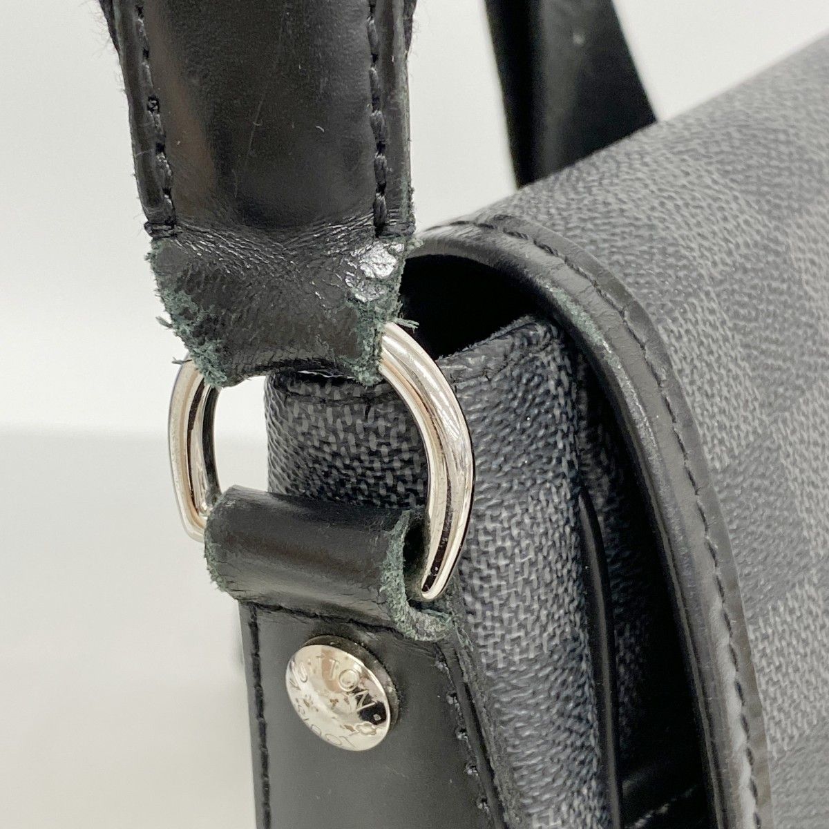 Louis Vuitton Shoulder Bag Damier Graphite MM Black — view 7