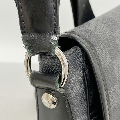 Louis Vuitton Shoulder Bag Damier Graphite MM Black — view 7