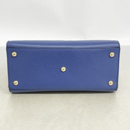 Gucci Handbag Leather Blue Gold 2-Way — view 3