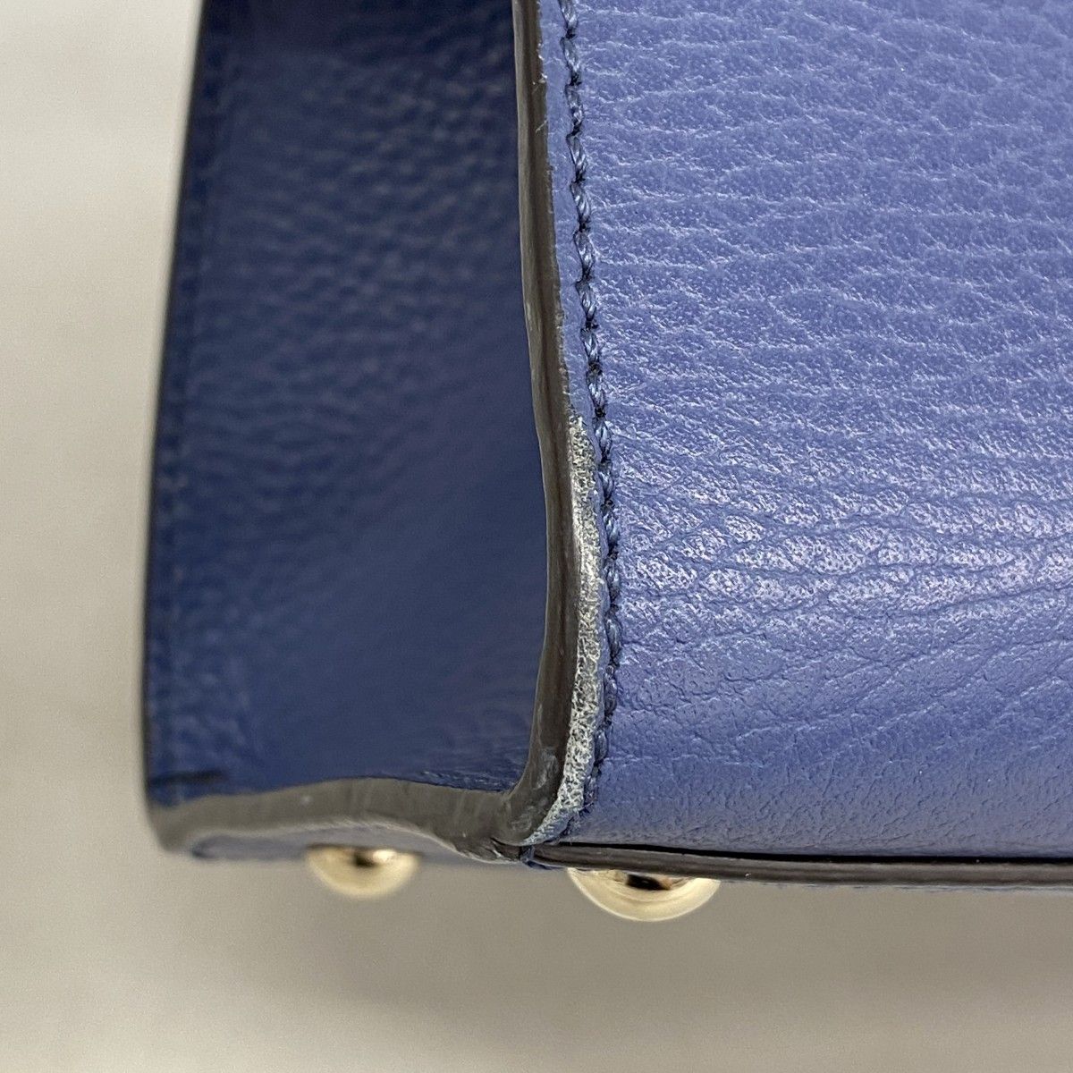 Gucci Handbag Leather Blue Gold 2-Way — view 6