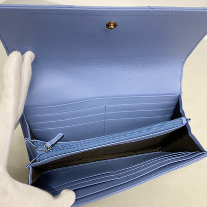 Gucci Wallet GG Marmont Leather Blue Gold — view 3