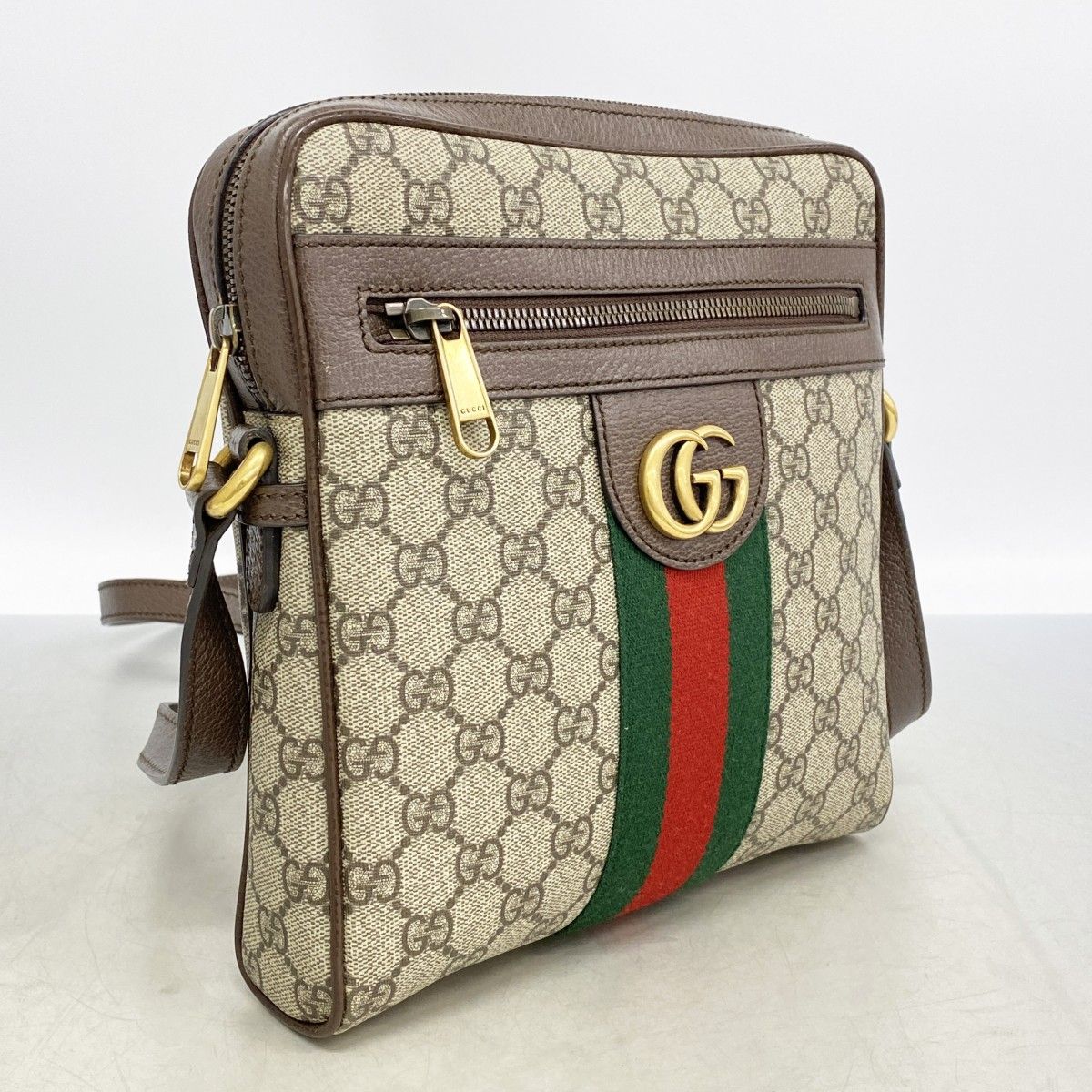 Gucci Shoulder Bag Ophidia Brown Gold — view 2