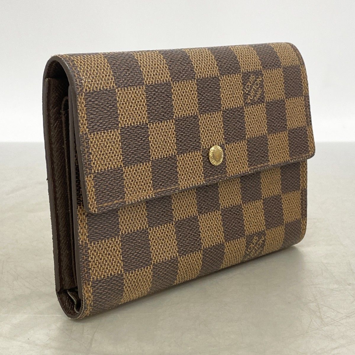 Louis Vuitton Tri Foldwallet Damier Porto Ebenuladies Wallet — view 2