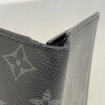 Louis Vuitton Wallet Monogram Eclipse Portefeuille Brazza Black — view 5
