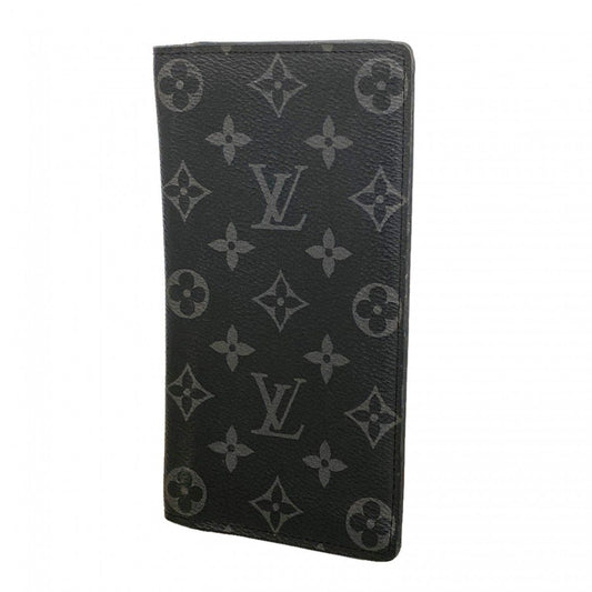 Louis Vuitton Wallet Monogram Eclipse Portefeuille Brazza Black