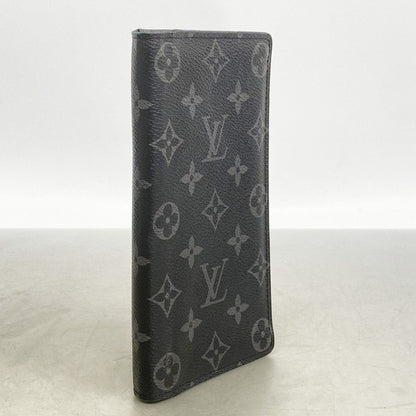 Louis Vuitton Wallet Monogram Eclipse Portefeuille Brazza Black — view 2