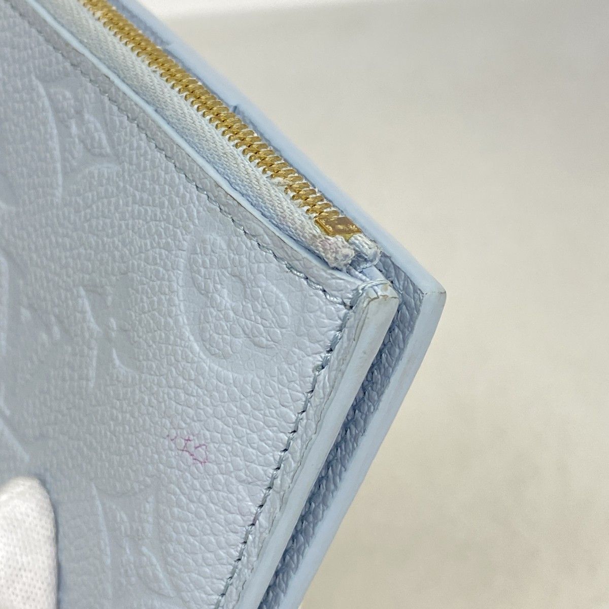 Louis Vuitton Wallet Monogram Empreinte Portefeuille Lisa Blue Olympe — view 6