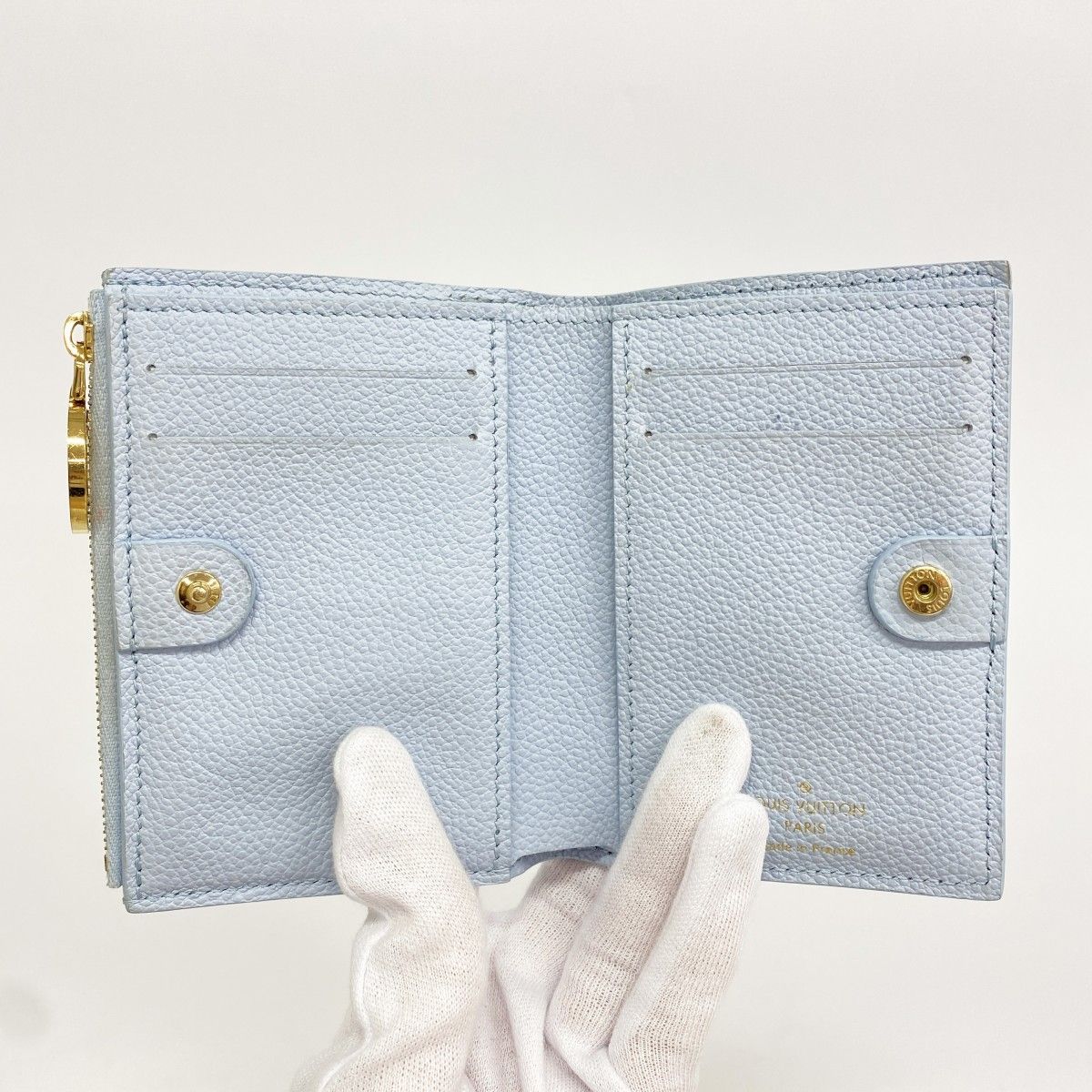 Louis Vuitton Wallet Monogram Empreinte Portefeuille Lisa Blue Olympe — view 3
