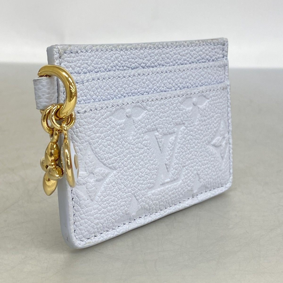 Louis Vuitton Card Case Monogram Empreinte Holder LV Charm Azur Blue — view 2