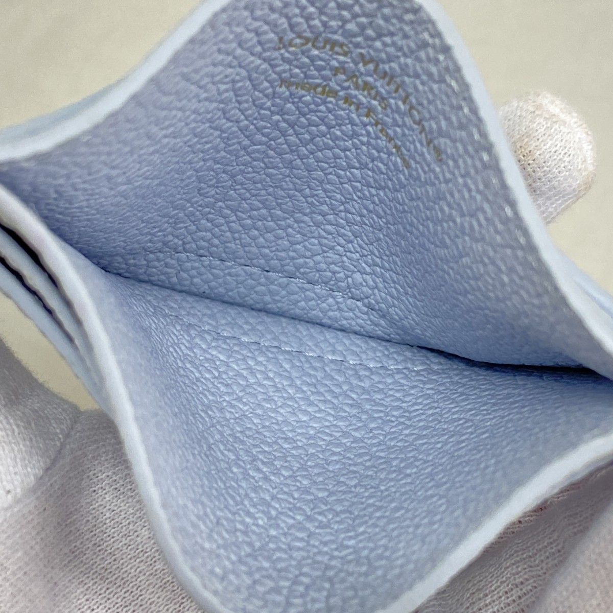 Louis Vuitton Card Case Monogram Empreinte Holder LV Charm Azur Blue — view 3