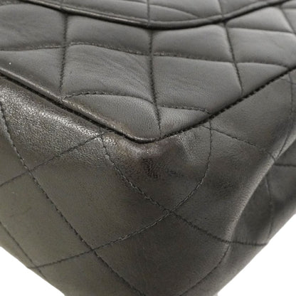Chanel Shoulder Bag Quilted Lambskin Black Gold — view 7