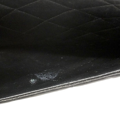 Chanel Shoulder Bag Quilted Lambskin Black Gold — view 8