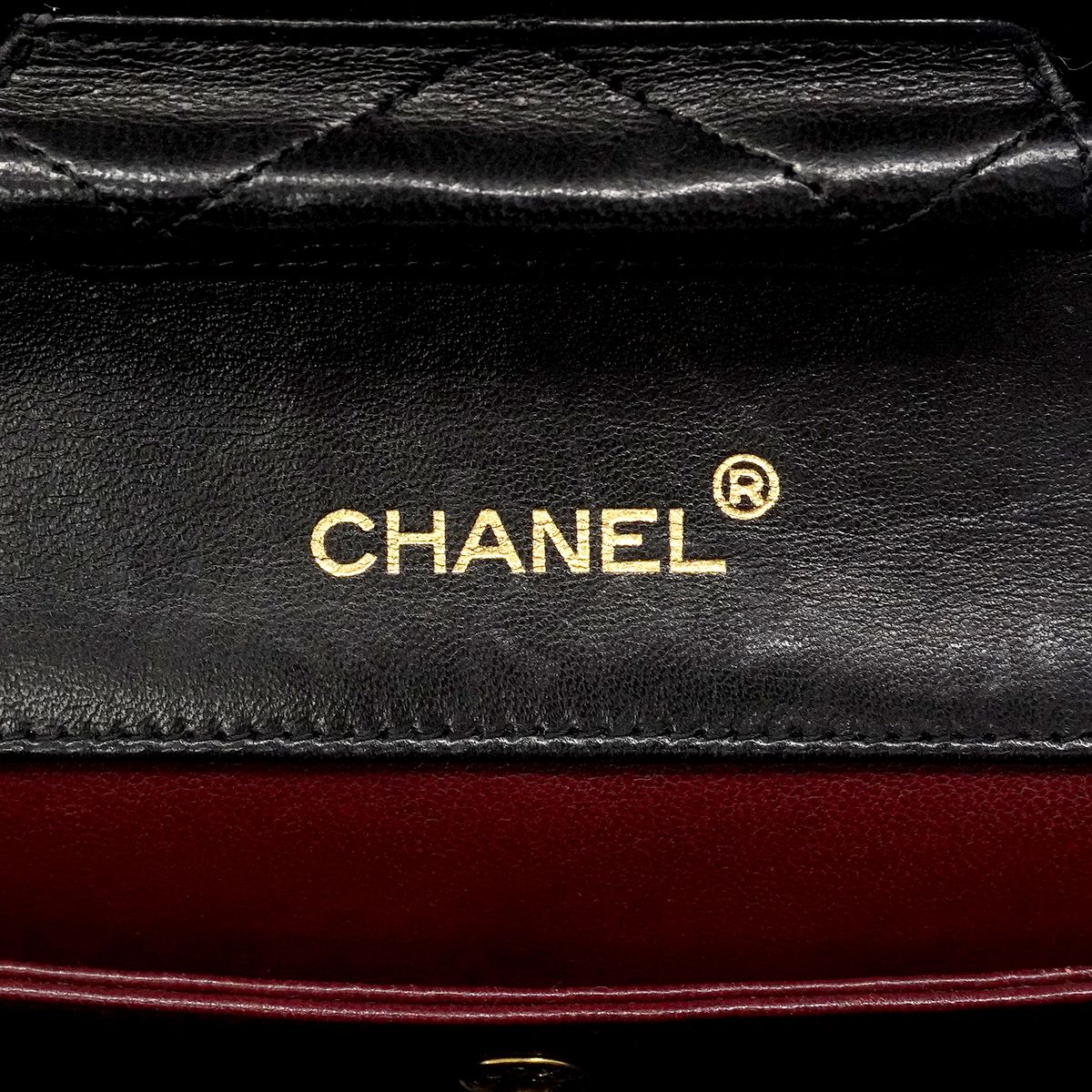 Chanel Shoulder Bag Quilted Lambskin Black Gold — view 5