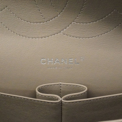 Chanel Shoulder Bag Maxi Quilted Caviar Leather Gray Silver — view 5