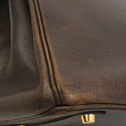 Hermes Handbag Birkin 35 Ardennes Ebene Gold — view 6