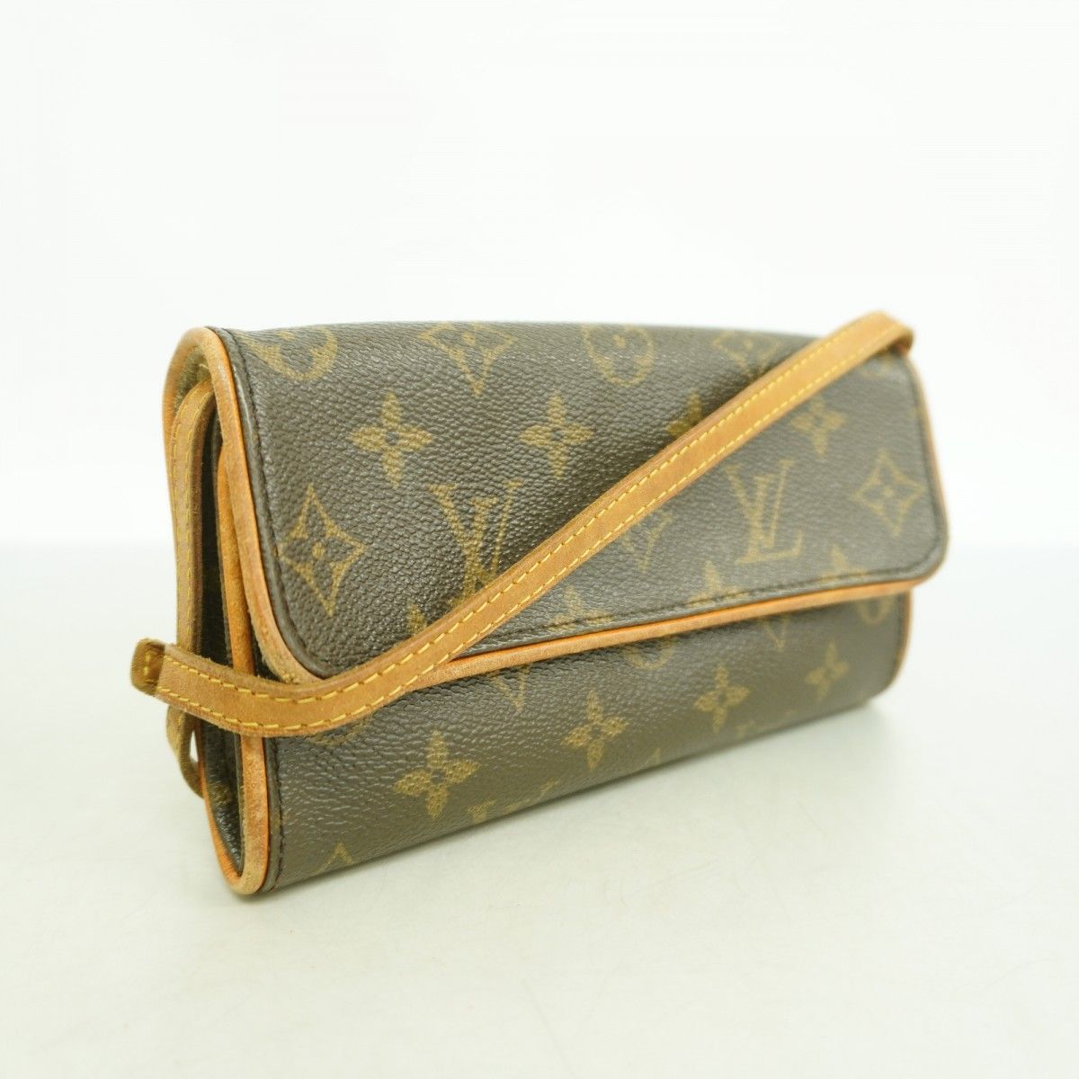 Louis Vuitton Shoulder Bag Monogram Pochette Twin PM Brown — view 2