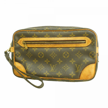 Louis Vuitton Clutch Monogram Marly Dragonne GM Brown
