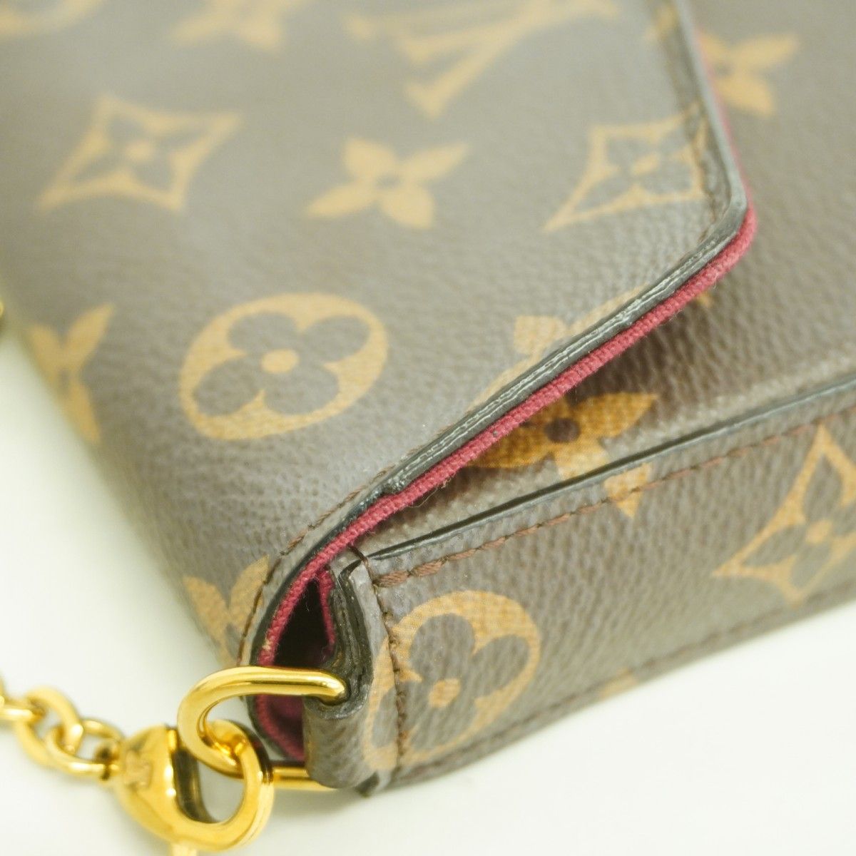 Louis Vuitton Shoulder Wallet Monogram Pochette Fuchsia — view 6