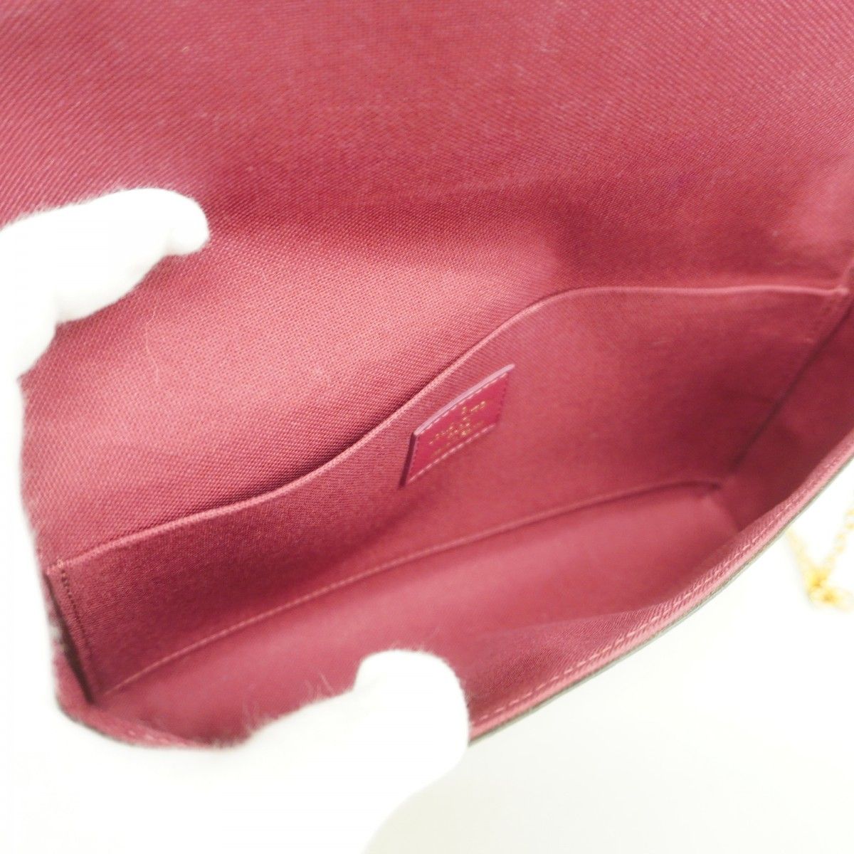 Louis Vuitton Shoulder Wallet Monogram Pochette Fuchsia — view 4
