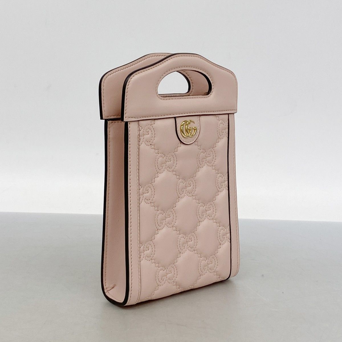 Gucci Handbag GG Matelasse Leather Pink Gold 2-Way — view 2